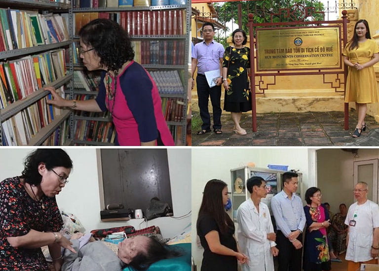 Bác sĩ Vân Anh cùng các cộng sự đến Huế để tìm tài liệu về bài thuốc chữa dạ dày của Thái Y Viện triều Nguyễn
